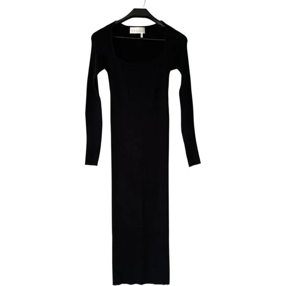 Remain Birger Christensen Jocelyne Black Ribbed Knit Long Sleeve Dress - threedaughtersproperties.com Remain Birger Christensen Jocelyne Black Ribbed Knit Long Sleeve Dress - threedaughtersproperties.com